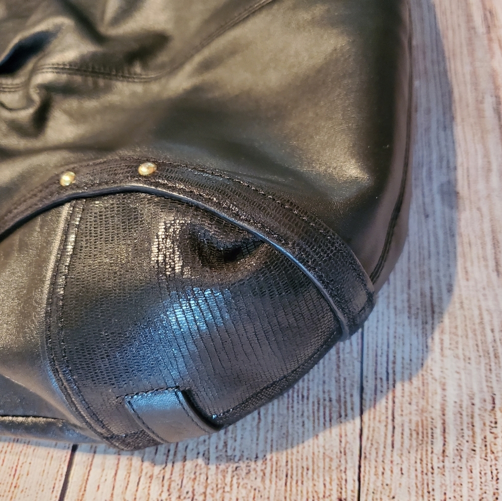 Large Alexandra Python Chain Leather Shoulder Ba - image 5